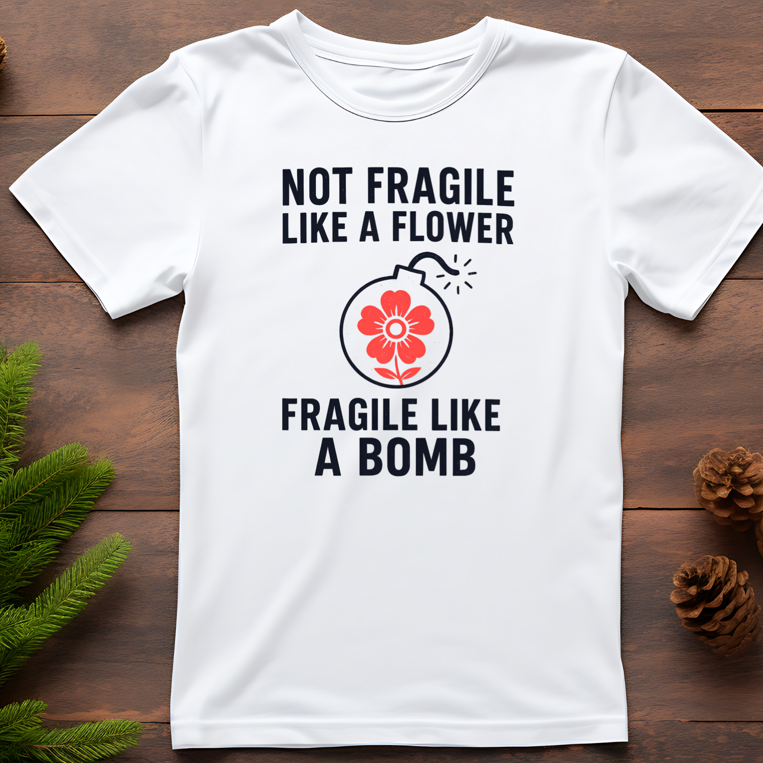 Flower not Bomb - Cotton T-Shirt