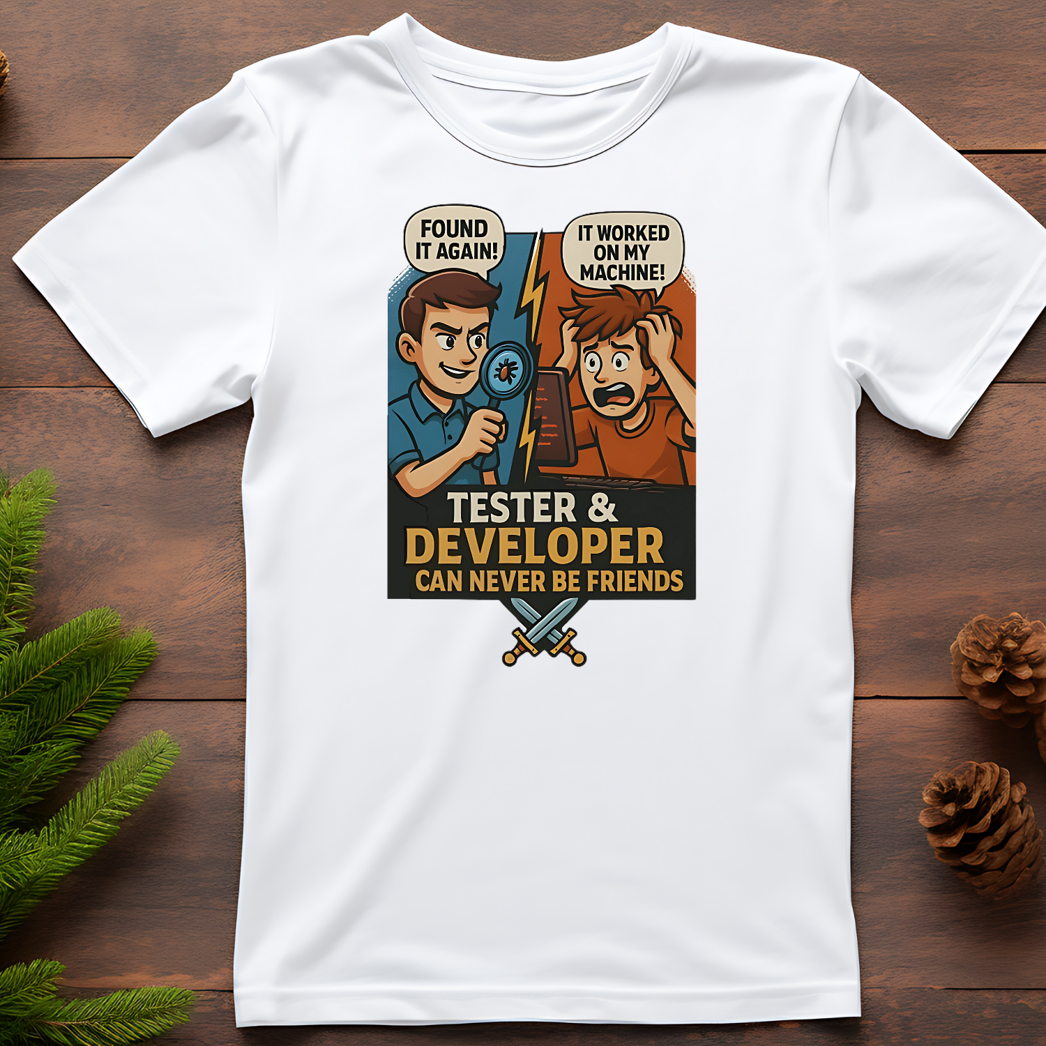 Tester v/s Developer - Cotton T-Shirt
