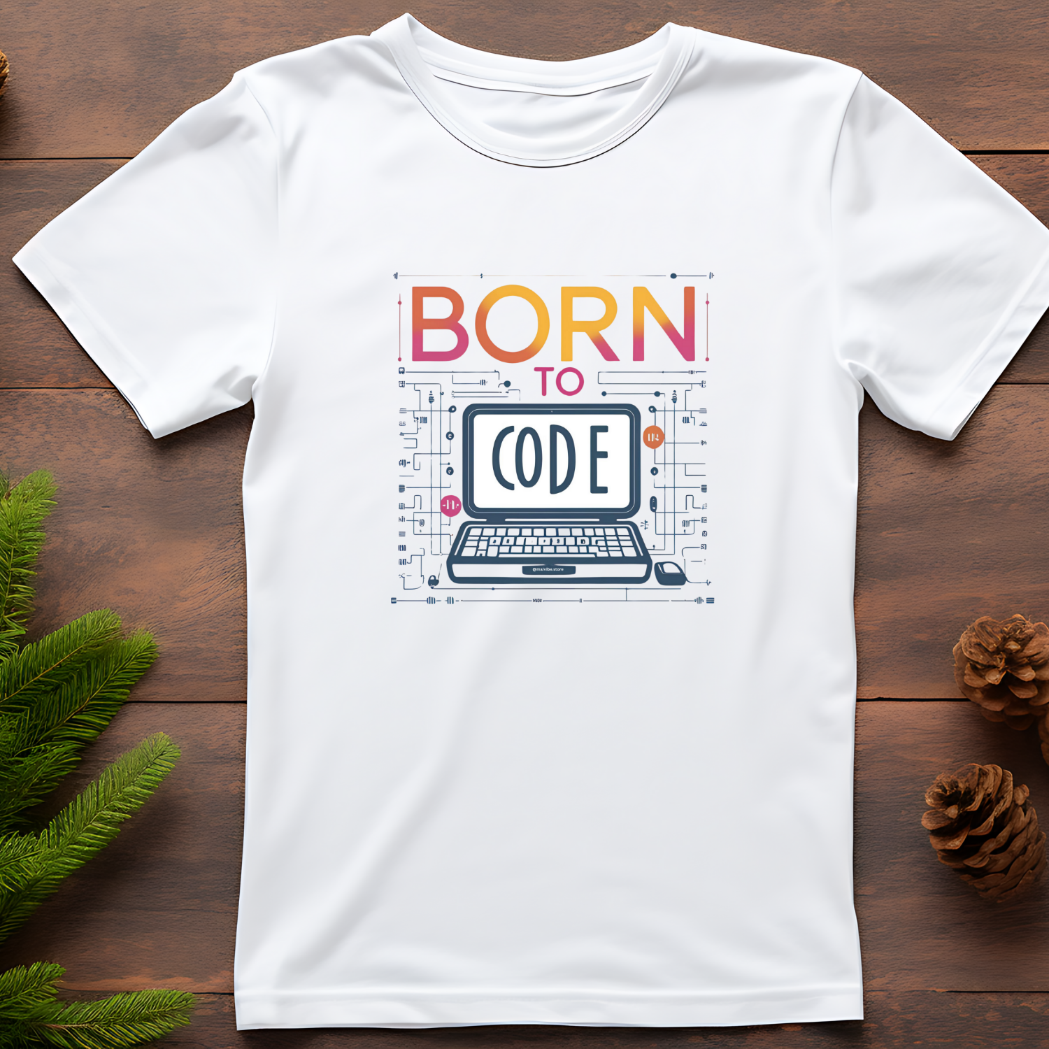 Unisex Born to code - Cotton T-Shirt