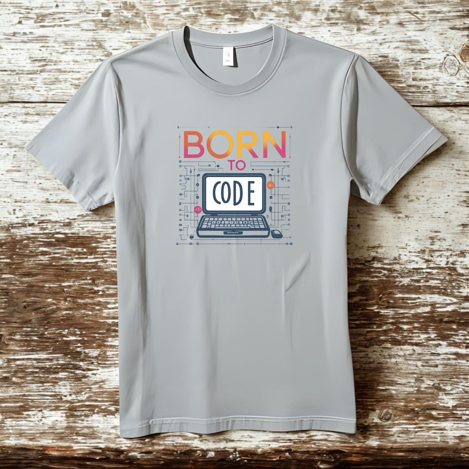 Unisex Born to code - Cotton T-Shirt