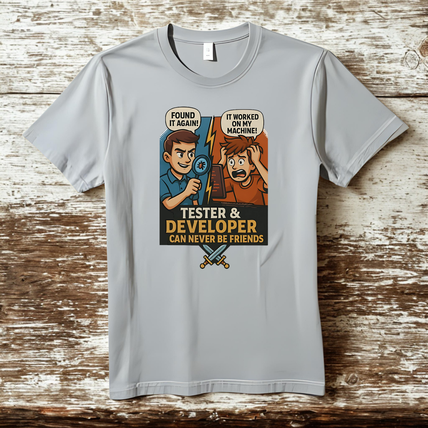 Tester v/s Developer - Cotton T-Shirt