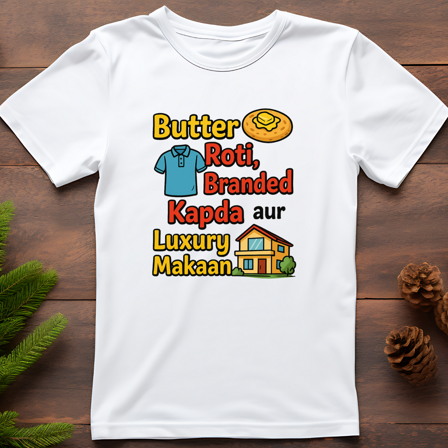 Roti, Kapda & Makaan - Cotton T-Shirt