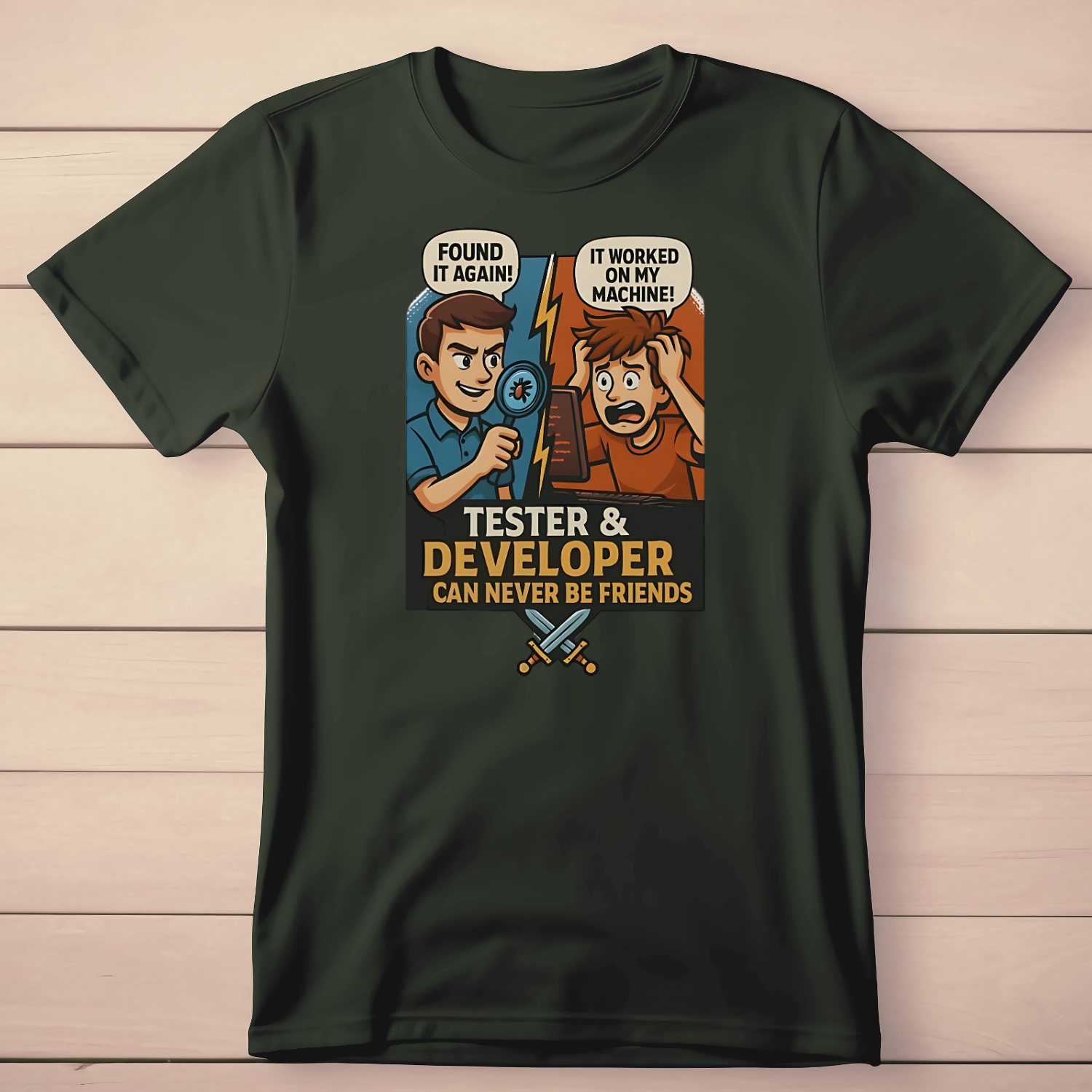Tester v/s Developer - Cotton T-Shirt