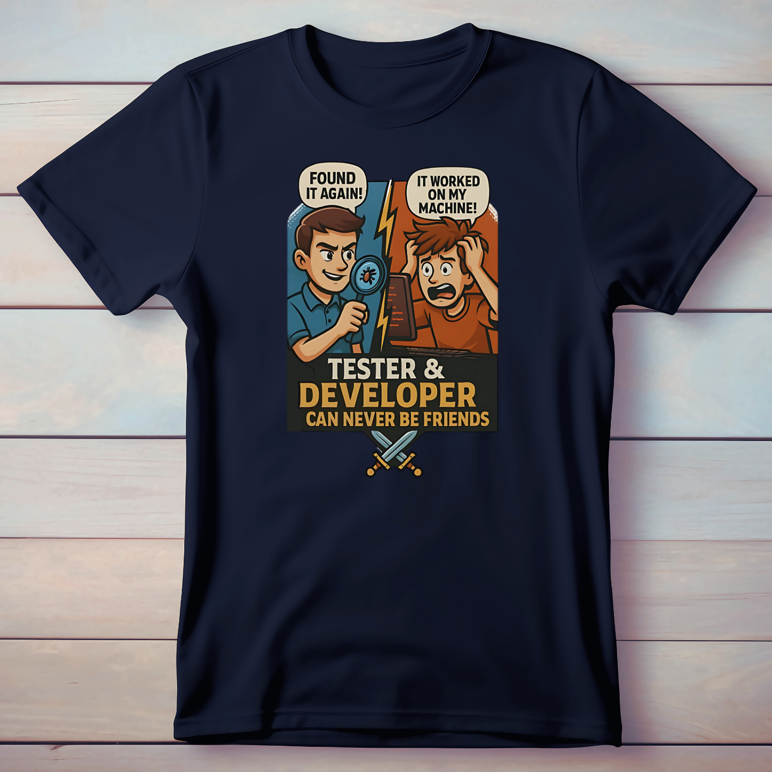 Tester v/s Developer - Cotton T-Shirt
