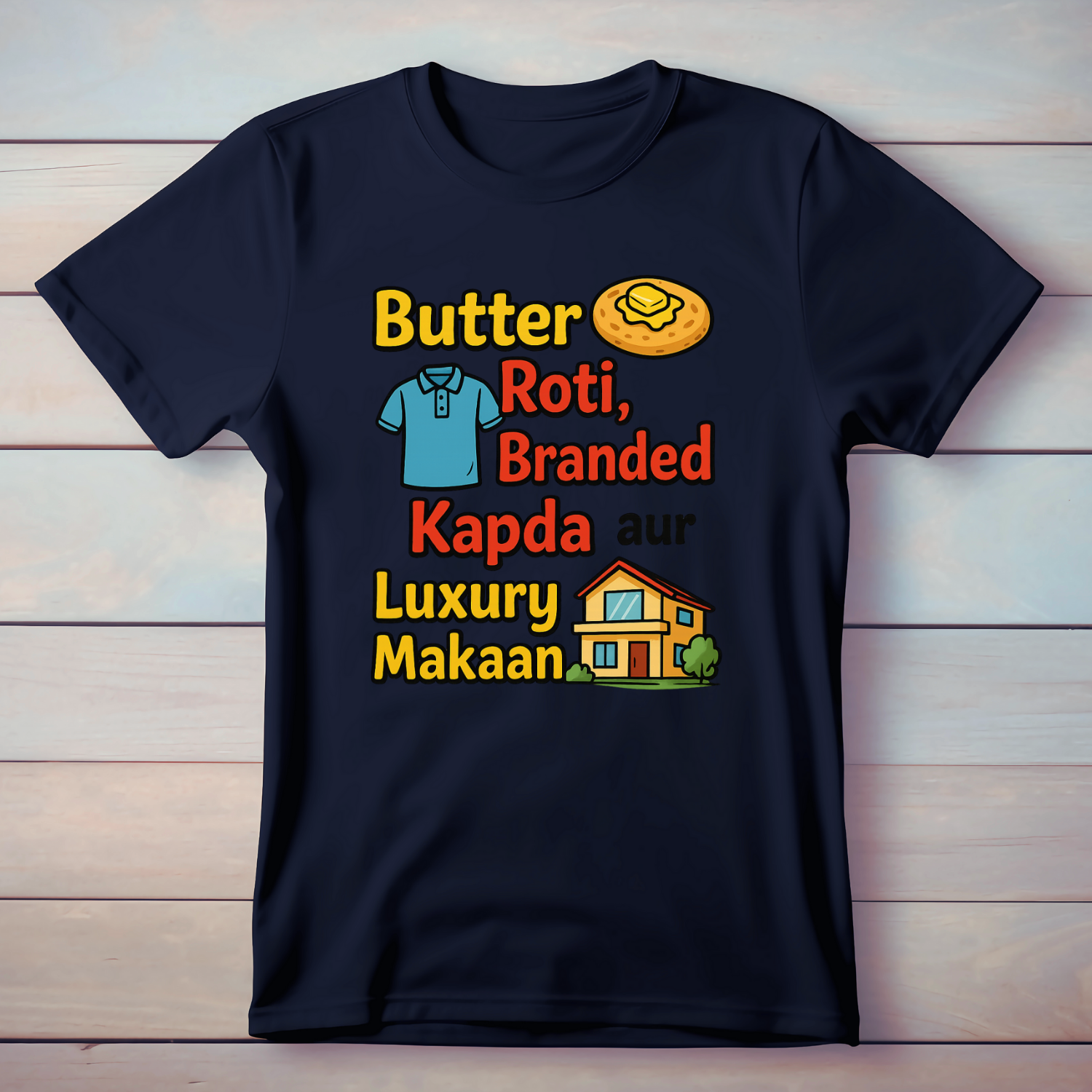 Roti, Kapda & Makaan - Cotton T-Shirt