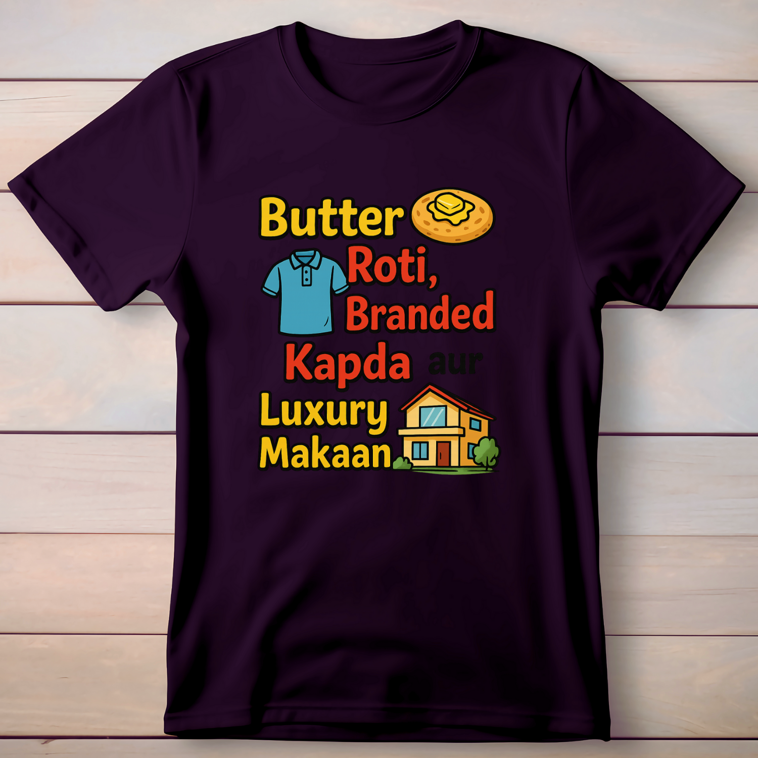 Roti, Kapda & Makaan - Cotton T-Shirt
