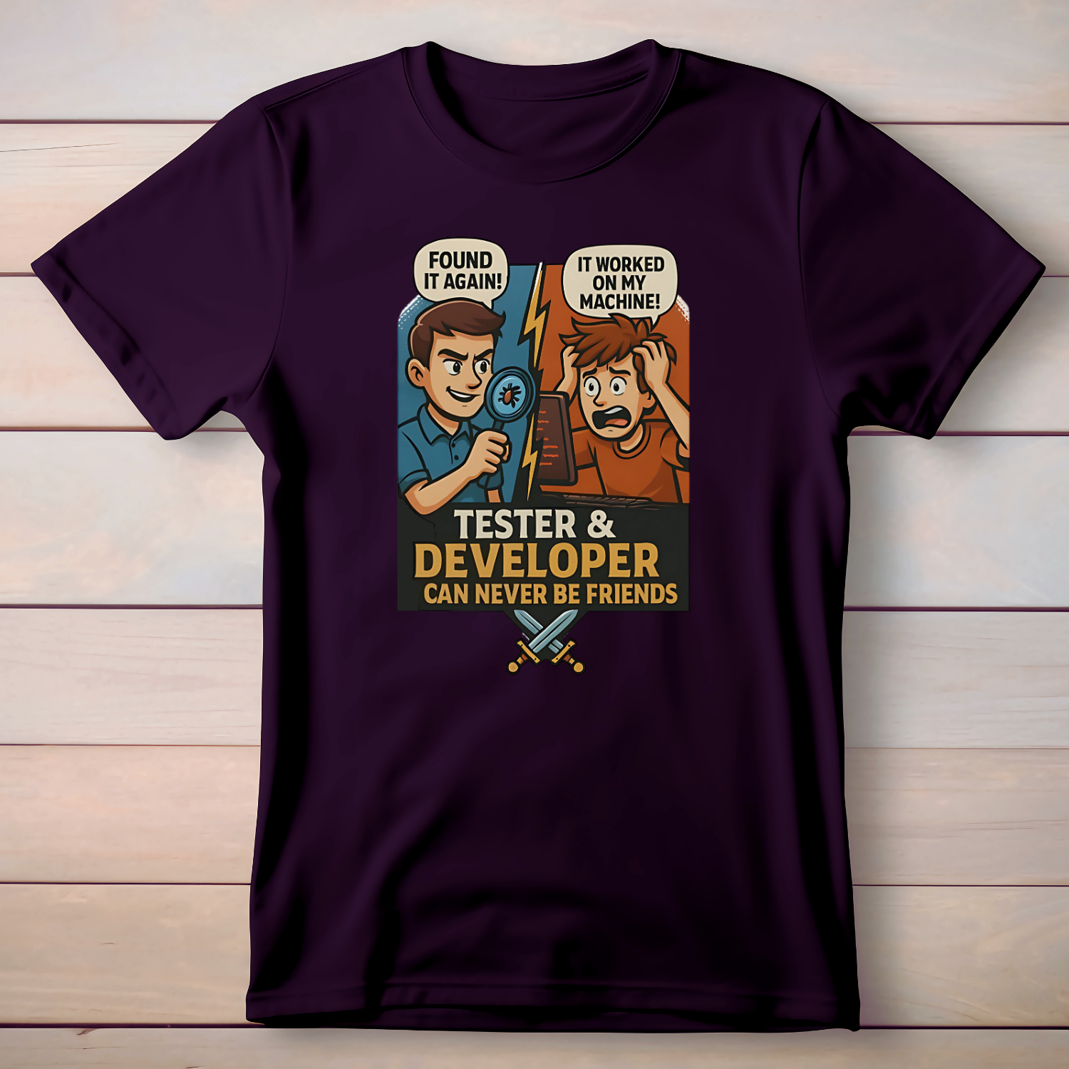 Tester v/s Developer - Cotton T-Shirt