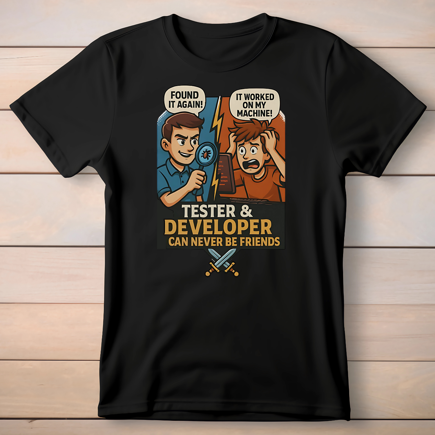 Tester v/s Developer - Cotton T-Shirt