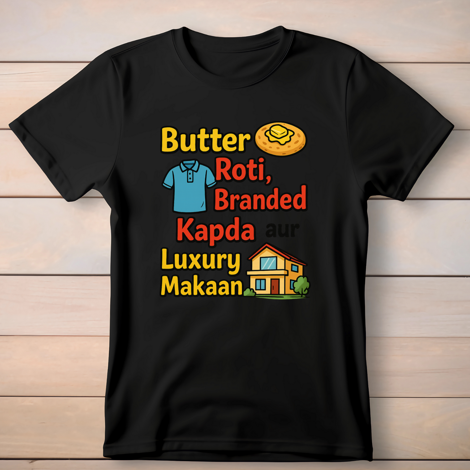 Roti, Kapda & Makaan - Cotton T-Shirt